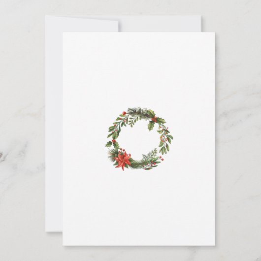 Kerstfeestdag in bedrijven kaart (Achterkant)