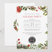 Kerstfeestdag in bedrijven kaart (Voorkant / Achterkant)