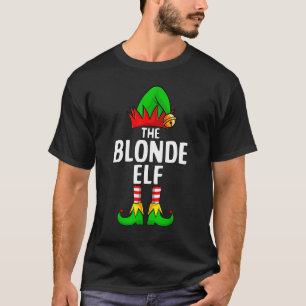 kerstfeestdag in Blonde Elf Matching Family P T-shirt