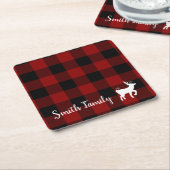 kerstfeestdag in Buffalo Pset Custom Kartonnen Onderzetters (Schuin)