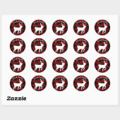 kerstfeestdag in Buffalo Pset Custom Ronde Sticker (Vel)