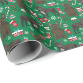 kerstfeestdag in Bulldog brindle Cadeaupapier (Rol Hoek)