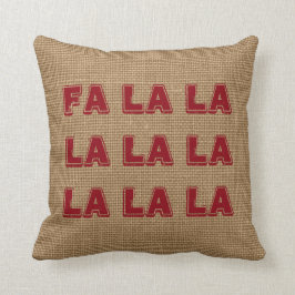 Kerstfeestdag in Burlap Kussen