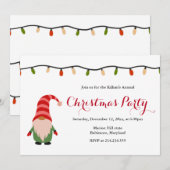 Kerstfeestdag in Cute Gnome Kaart (Voorkant / Achterkant)