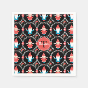 Kerstfeestdag in Cute Gnome Servet