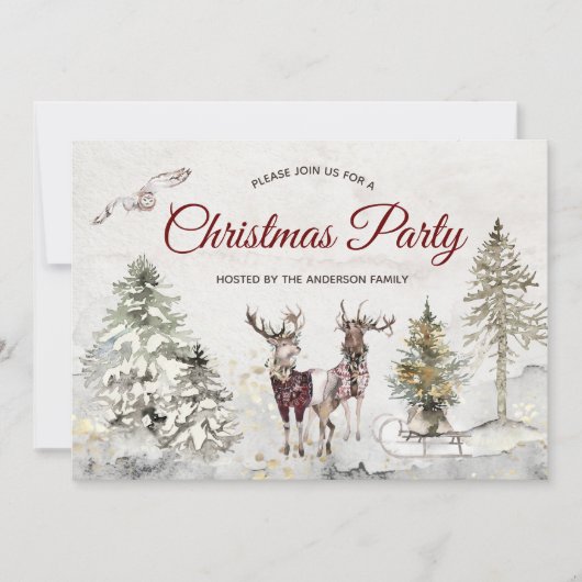  kerstfeestdag in de bosbouw kaart (Voorkant)