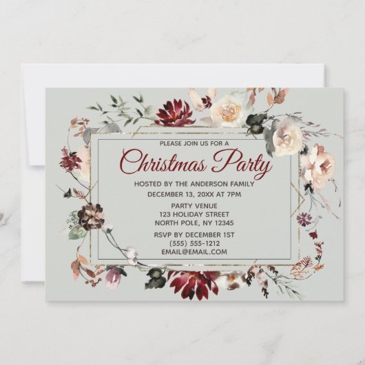 kerstfeestdag in de bosbouw kaart (Achterkant)