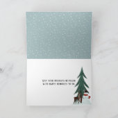 kerstfeestdag in de familie Penguin Feestdagen Kaart (Binnen)