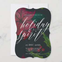 Kerstfeestdag in de feestdag in Poinsettia Kaart