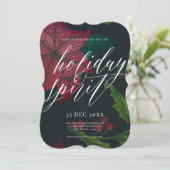 Kerstfeestdag in de feestdag in Poinsettia Kaart (Staand voorkant)