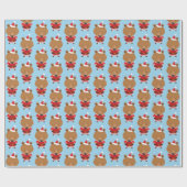 Kerstfeestdag in de kerstfeestdag in het Beer Cadeaupapier (Vlak)