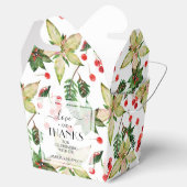 Kerstfeestdag in de Poinsettias en Berries Bedankdoosjes (Geopend)