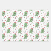 Kerstfeestdag in de T-Rex-feestdag Inpakpapier Vel (Voorkant)