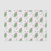 Kerstfeestdag in de T-Rex-feestdag Tissuepapier (Voorkant)