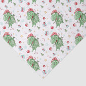 Kerstfeestdag in de T-Rex-feestdag Tissuepapier (Detail)