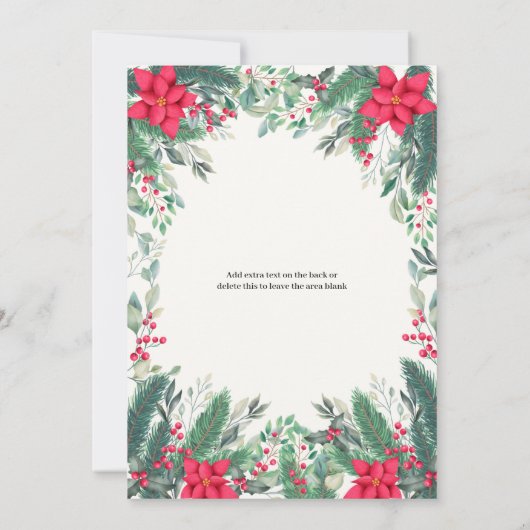 kerstfeestdag in de Waterverf Kaart (Achterkant)