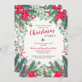 kerstfeestdag in de Waterverf Kaart (Voorkant / Achterkant)