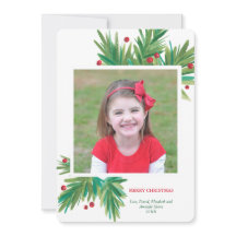 Kerstfeestdag in de Waterverf Pine & Berries