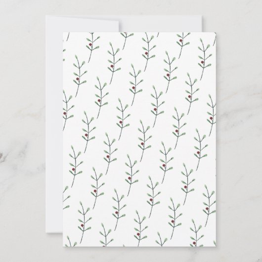 kerstfeestdag in de waterverf Pine Tree Kaart (Achterkant)