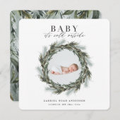 Kerstfeestdag in de winter aankondiging (Voorkant / Achterkant)