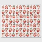 Kerstfeestdag in de winter cadeaupapier (Vlak)