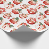 Kerstfeestdag in de winter cadeaupapier (Hoek)