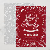 Kerstfeestdag in de winter in Cherry Kaart (Voorkant / Achterkant)