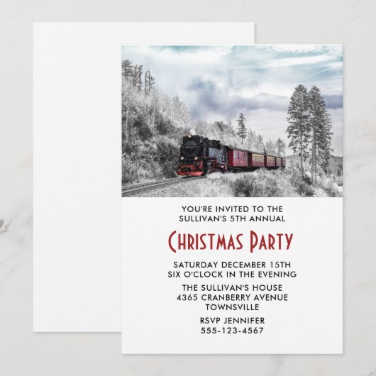  kerstfeestdag in de winter kaart (Voorkant / Achterkant)