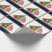 kerstfeestdag in de zagerij cadeaupapier (Hoek)