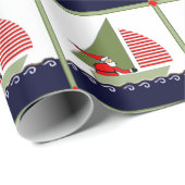 kerstfeestdag in de zagerij cadeaupapier (Rol Hoek)