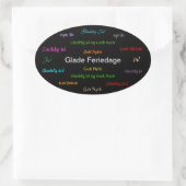Kerstfeestdag in Denemarken Glade Feriedage Ovale Sticker (Tas)