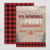 kerstfeestdag in flannel en vorst kaart (Voorkant / Achterkant)