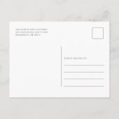 kerstfeestdag in Floral Uitnodiging Briefkaart (Achterkant)