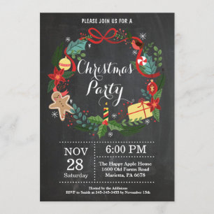 Kerstfeestdag in Floral Wreatal Kaart