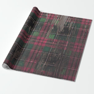 kerstfeestdag in gebrand rond hout cadeaupapier