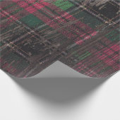 kerstfeestdag in gebrand rond hout cadeaupapier (Hoek)