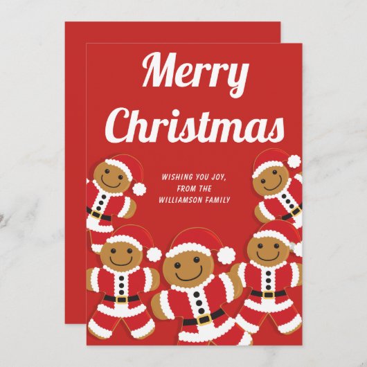 kerstfeestdag in Gingerbrood (Voorkant / Achterkant)