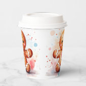 kerstfeestdag in Gingerbrood Papieren Bekers (Links)