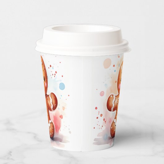 kerstfeestdag in Gingerbrood Papieren Bekers (Rechts)