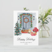 kerstfeestdag in het EP Feestdagenkaart (Staand voorkant)