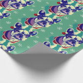 Kerstfeestdag in het Franse Bulldog Snowflakes Cadeaupapier (Hoek)