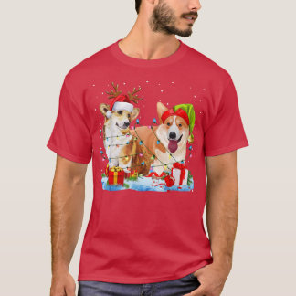 kerstfeestdag in het Hondenliefhebber Corgi T-shirt