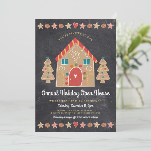 Kerstfeestdag in het Open House Kaart (Staand voorkant)