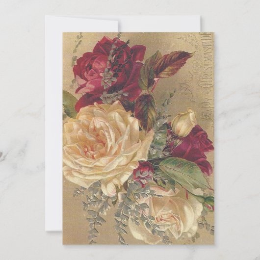  kerstfeestdag in het Roos Burgundy Kaart (Achterkant)