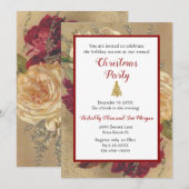  kerstfeestdag in het Roos Burgundy Kaart (Voorkant / Achterkant)