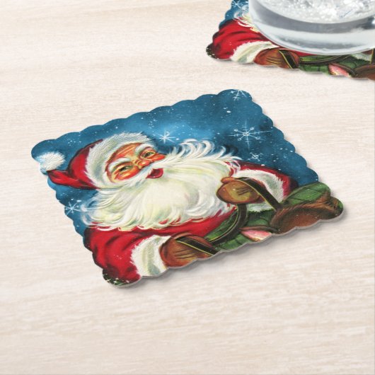 kerstfeestdag in het vizier kartonnen onderzetters (Gebogen)