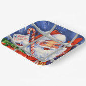 kerstfeestdag in het vizier papieren bordje (Gebogen)