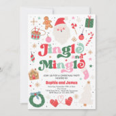 Kerstfeestdag in Jingle en Mingle Kaart (Voorkant)