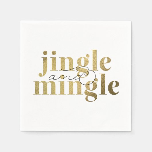 Kerstfeestdag in Jingle en Mingle Servetten (Voorkant)