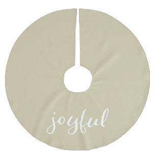 Kerstfeestdag in Joyful Pastel Beige Script Kerstboom Rok